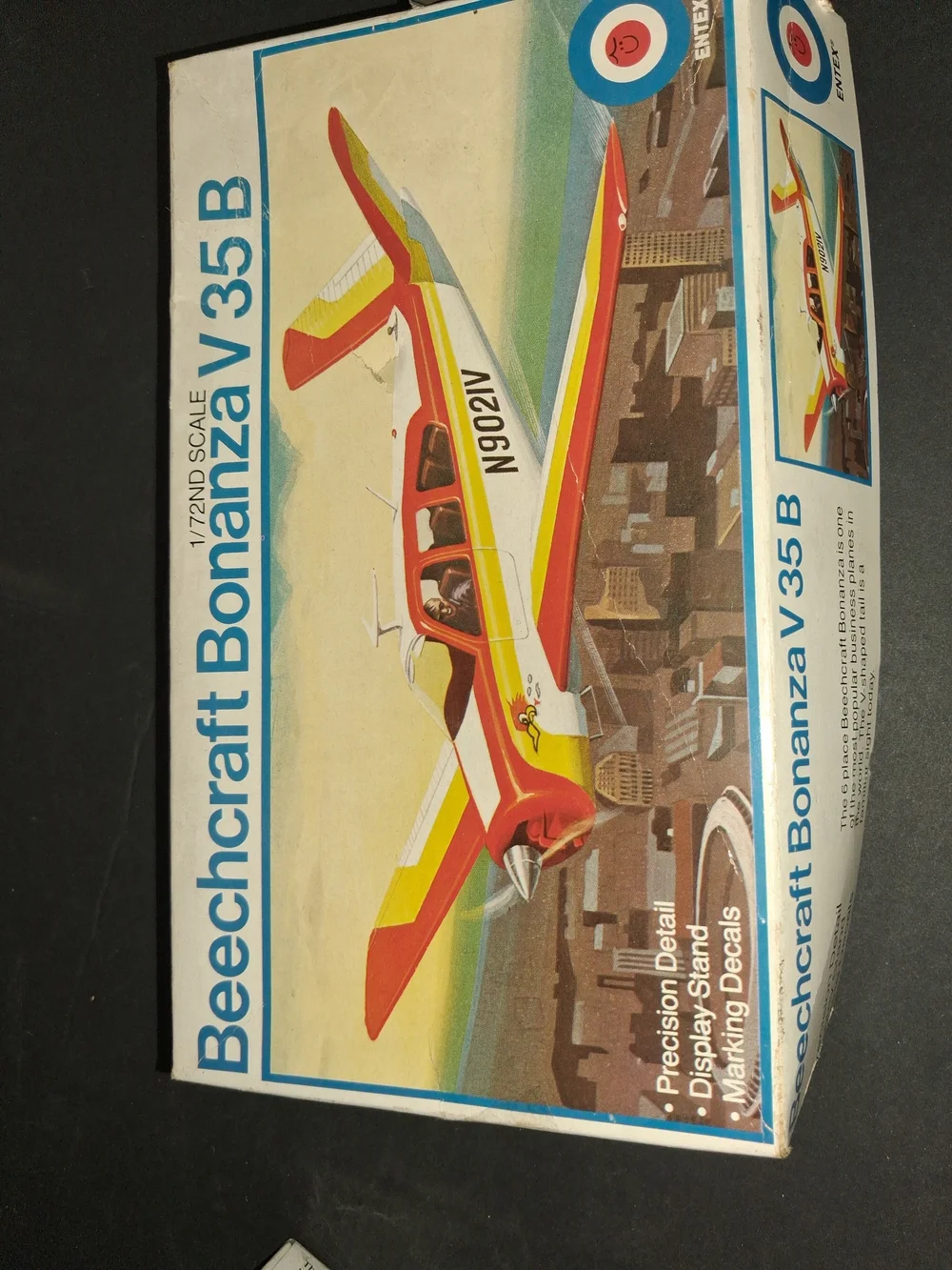 Beachcraft Bonanza V35B Toy Airplane Model - Red, Yellow, White